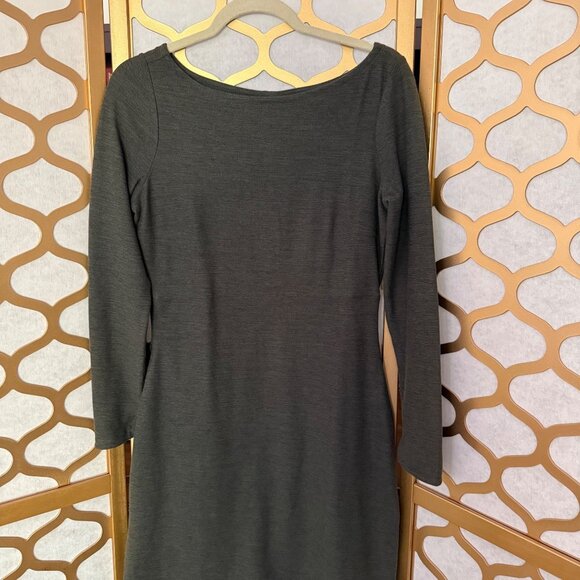 Toad & Co Size S Gray Intermosso Long Sleeve Boat Neck Knee-Length Dress - Picture 6 of 16